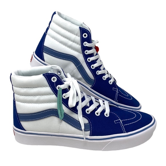 Vans Other - VANS Comfycush SK8-HI Tri-Tone Blue Mens High Top Suede Canvas Shoes VN0A3WMBB23